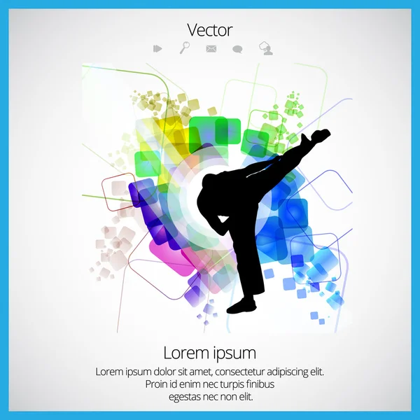 Karate illusztráció — Stock Vector