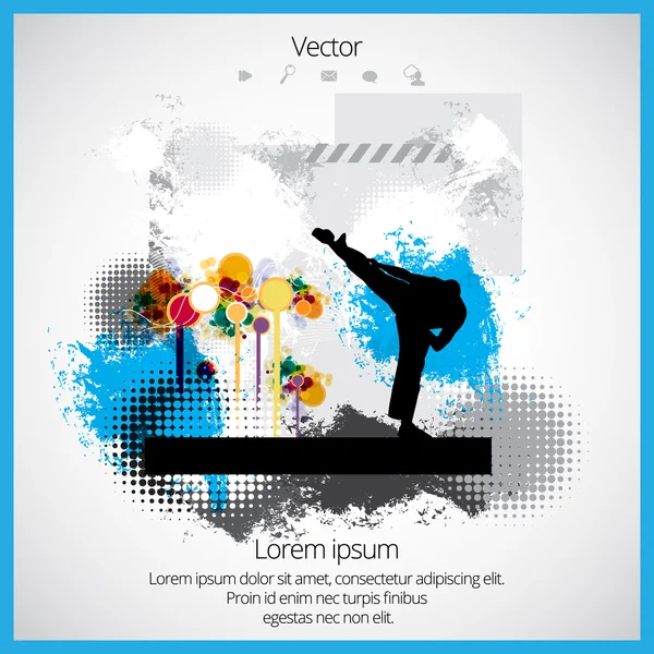 Karate illustration — Stock vektor