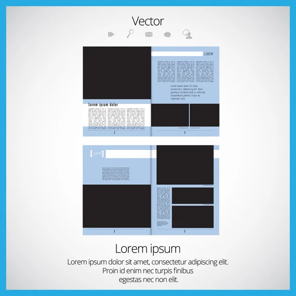 Zeitschriftengestaltung — Stockvektor