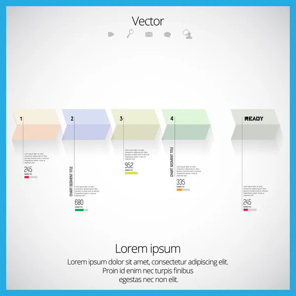 Infográfico do relatório anual — Vetor de Stock