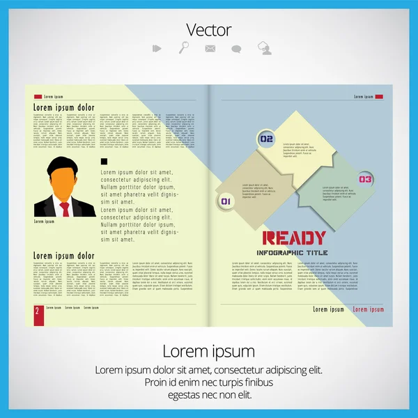 Diseño de la revista — Vector de stock