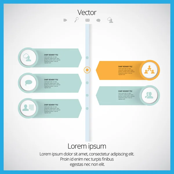 Zeitleiste Infografik — Stockvektor