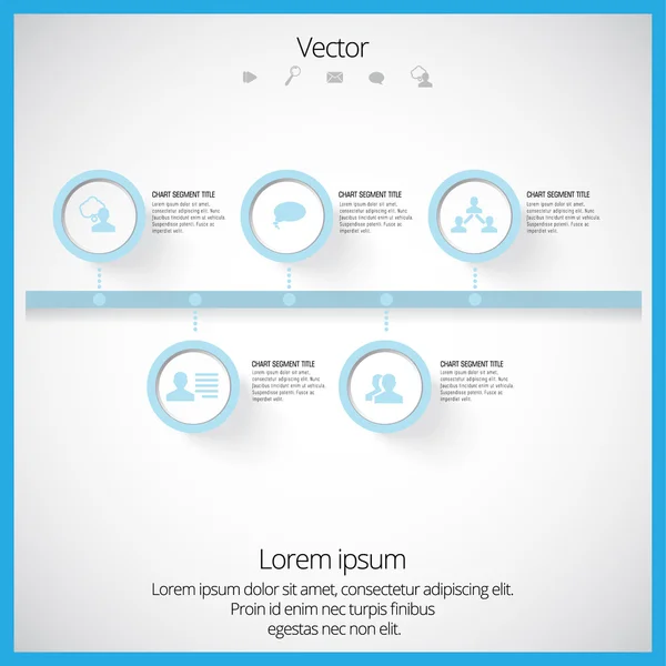 Linha do tempo Infográfico —  Vetores de Stock