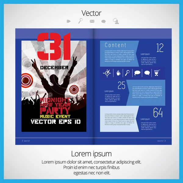 Tijdschriftenlay-out — Stockvector