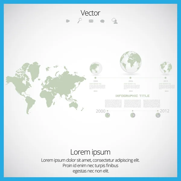 Cronología Infografía — Vector de stock