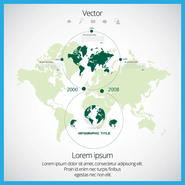 Linha do tempo Infográfico — Vetor de Stock