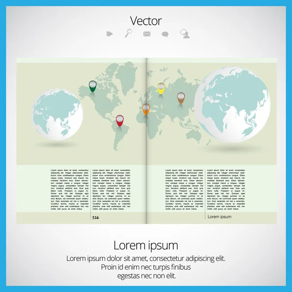 Diseño de la revista — Vector de stock