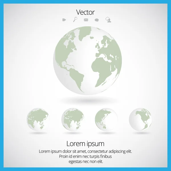 Kaart van de wereld — Stockvector