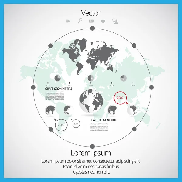 Mapa do mundo — Vetor de Stock