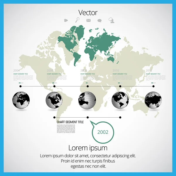 Verdenskart – stockvektor