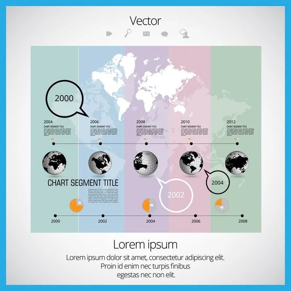 Linha do tempo Infográfico —  Vetores de Stock