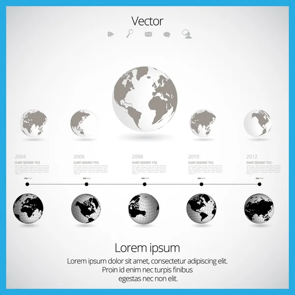 Tidslinje Infografi – stockvektor