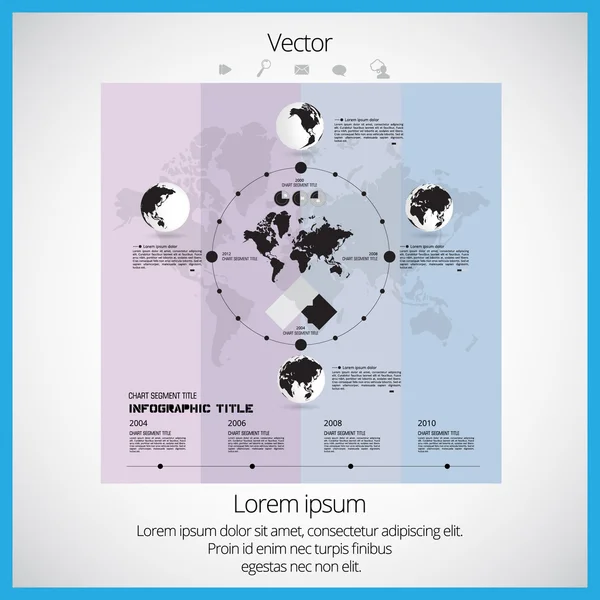 Zeitleiste Infografik — Stockvektor