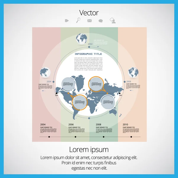 Cronología Infografía — Vector de stock