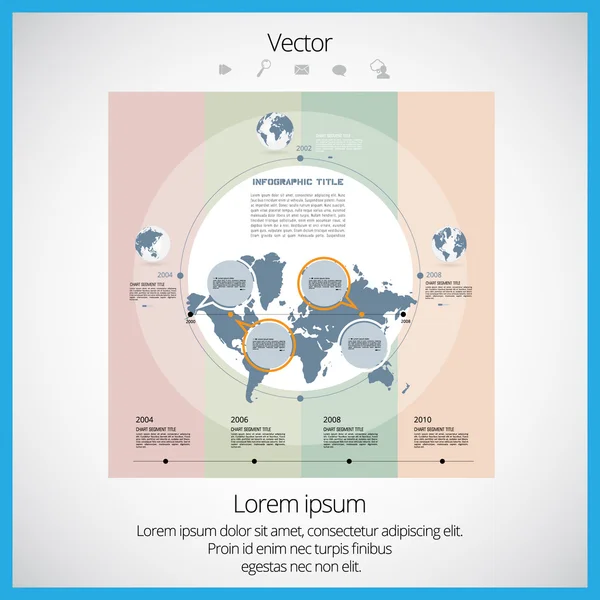 Oś czasu Infografika — Wektor stockowy