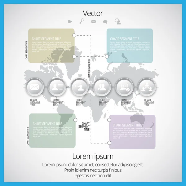 Cronología Infografía — Vector de stock