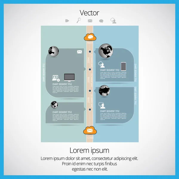 Zeitleiste Infografik — Stockvektor