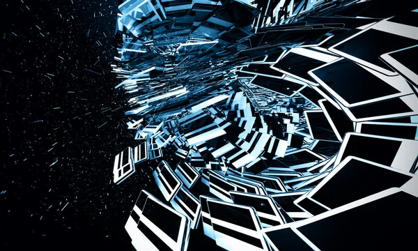 3D Cyber-futuristischer Hintergrund — Stockfoto