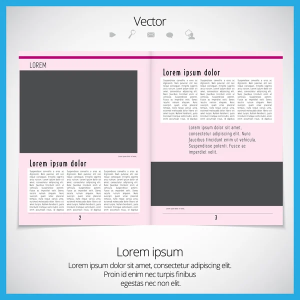 Layout magazine — Stock Vector