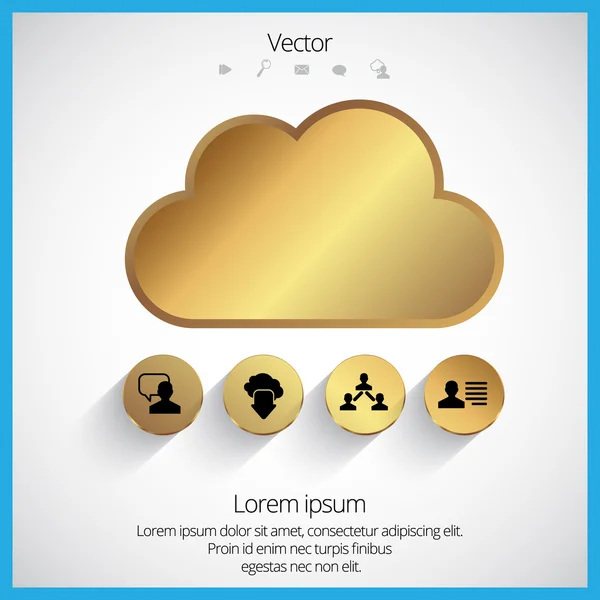 Cloud computing en technologie — Stockvector