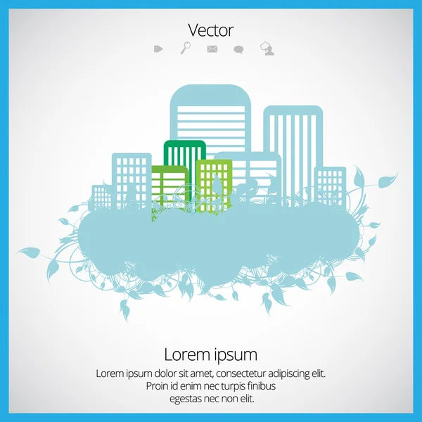City illustration — Stock Vector