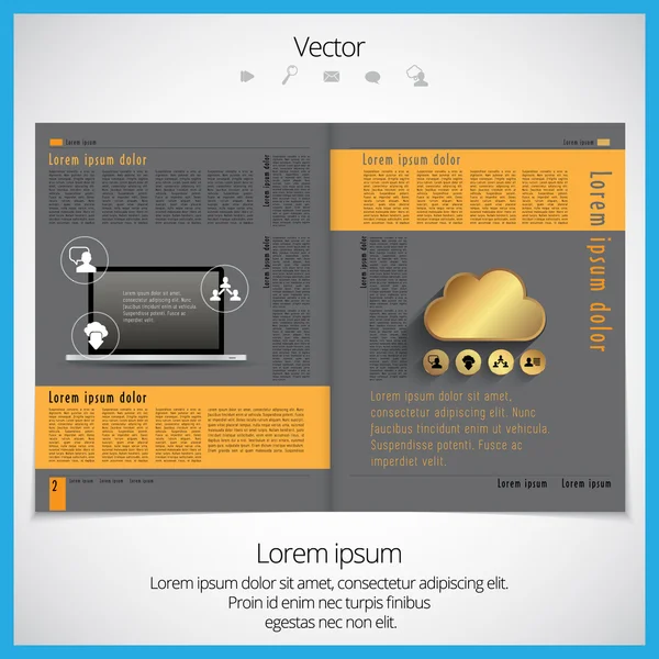 Layout magazine — Stock Vector