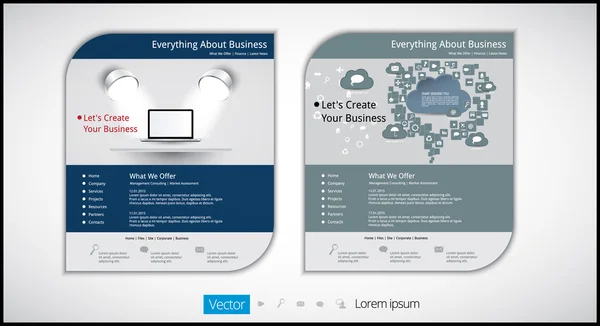 Modello web — Vettoriale Stock
