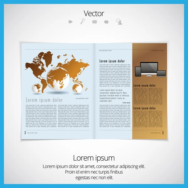 Revista de layout — Vetor de Stock