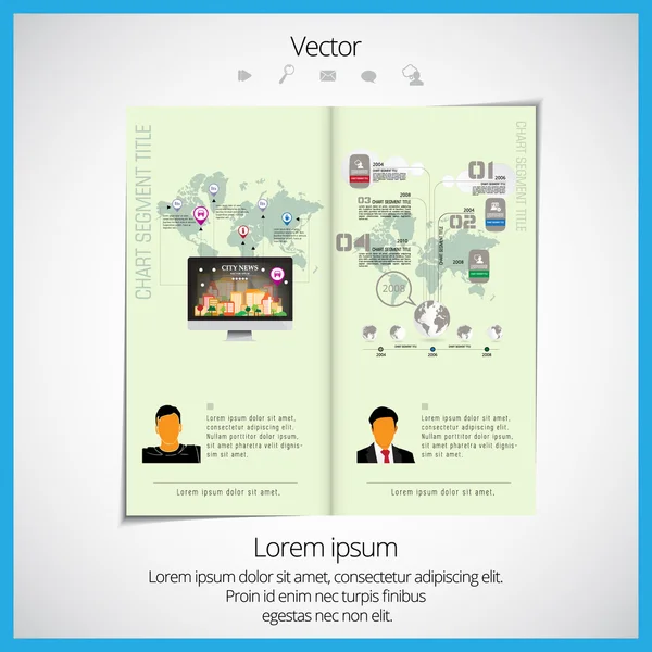 Návrh brožury — Stockový vektor
