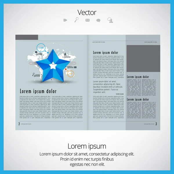 Layout magazine — Stock Vector