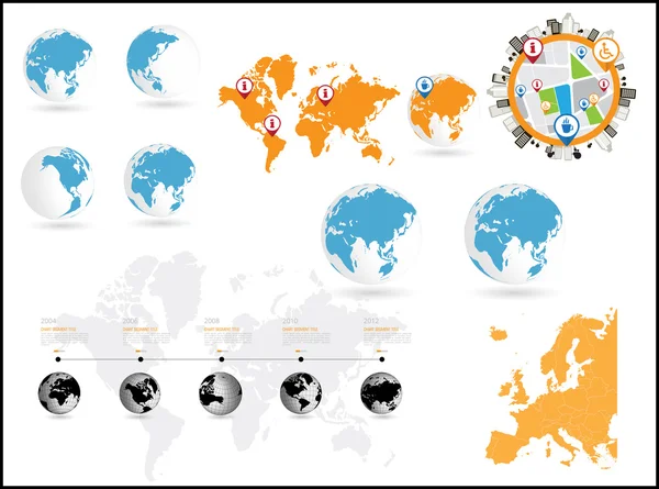 Mapa do mundo — Vetor de Stock