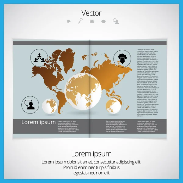 Layout magazine — Stock Vector