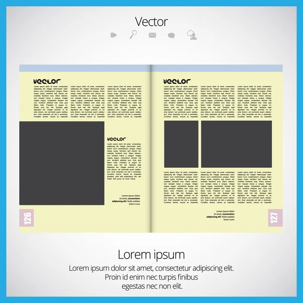 Layout della rivista — Vettoriale Stock