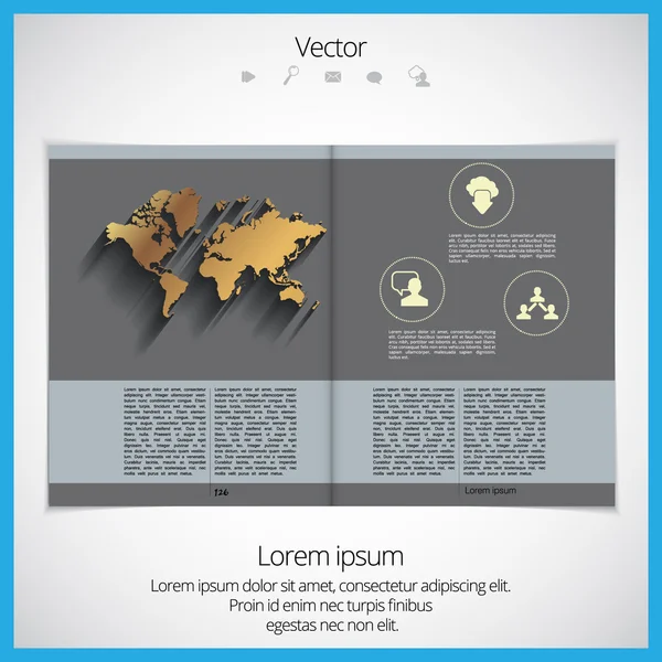 Revista Layout — Vector de stock