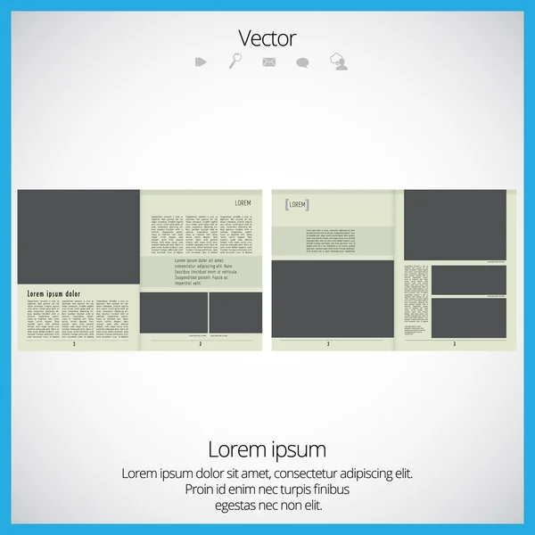 Layout magazine — Stock Vector