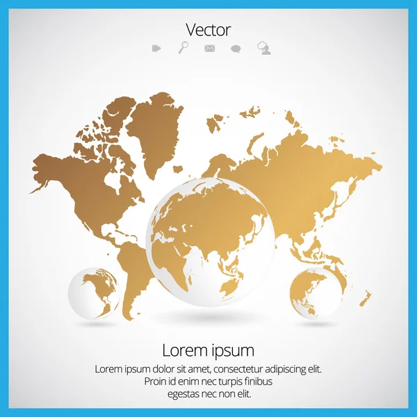 World map — Stock Vector