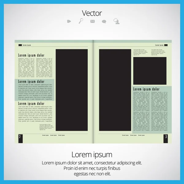 Layout magazine — Stock Vector