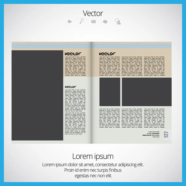 Revista Layout — Vector de stock