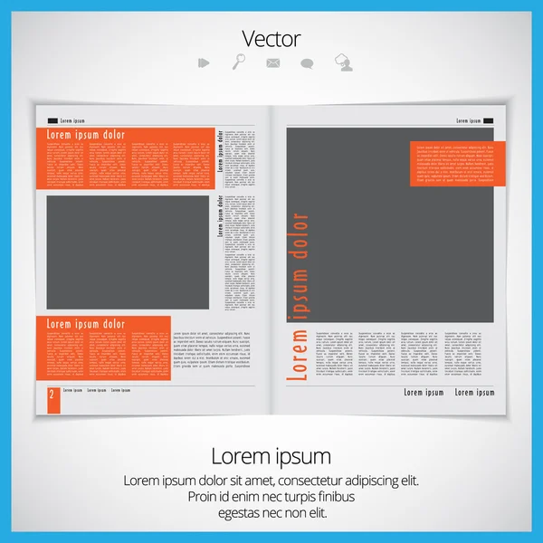 Layout magazine — Stock Vector