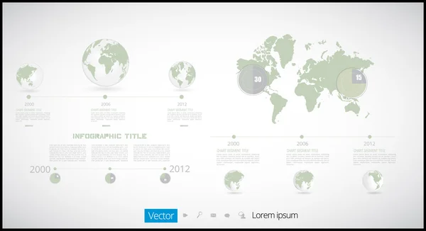 Kaart van de wereld — Stockvector