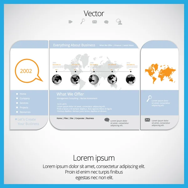 Plantilla para sitio web — Vector de stock