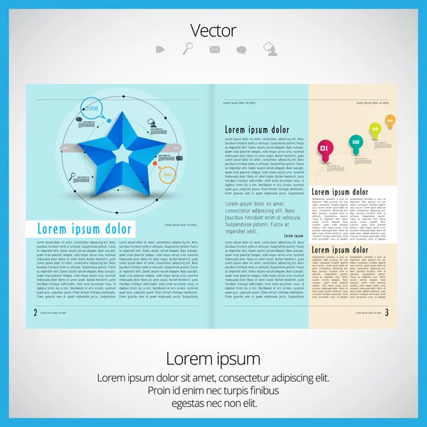 Diseño de la revista — Vector de stock