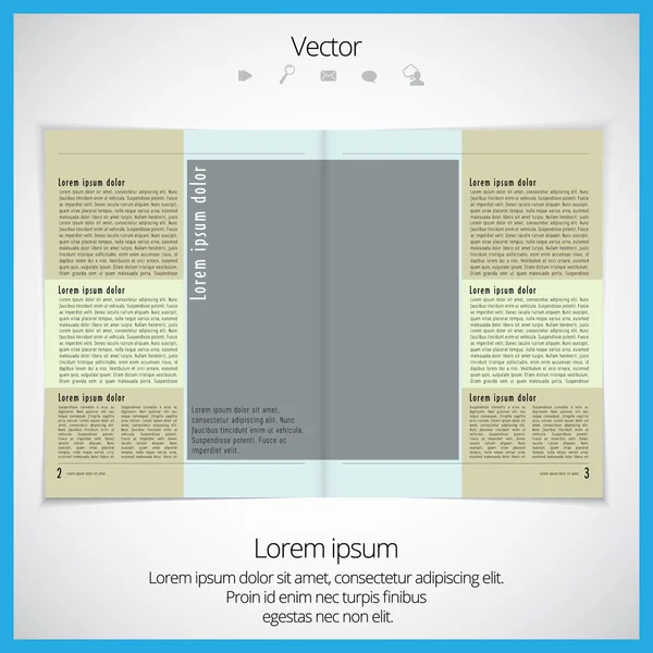 Design-Layout für Zeitschrift oder Broschüre — Stockvektor