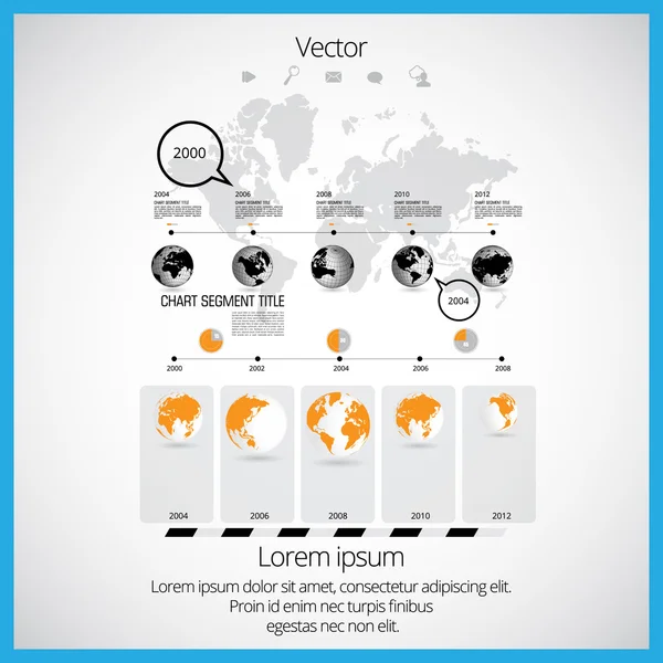 Zeitleiste Infografik — Stockvektor