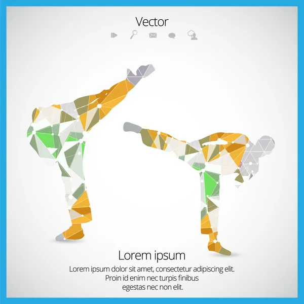 Illustration of karate — Stock Vector
