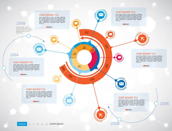타임 라인 infographic — 스톡 벡터