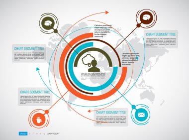 Spiral zaman çizelgesi infographics
