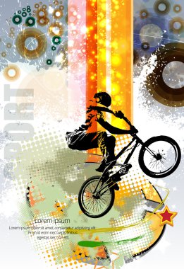 BMX hüner illüstrasyon