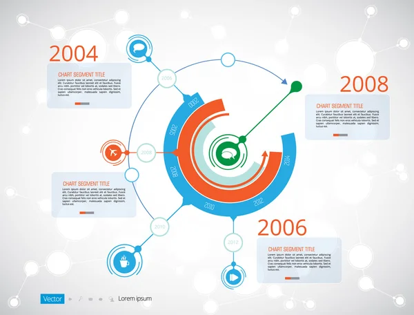 Zeitleiste Infografik — Stockvektor