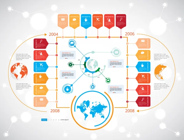 Infographie chronologique — Image vectorielle